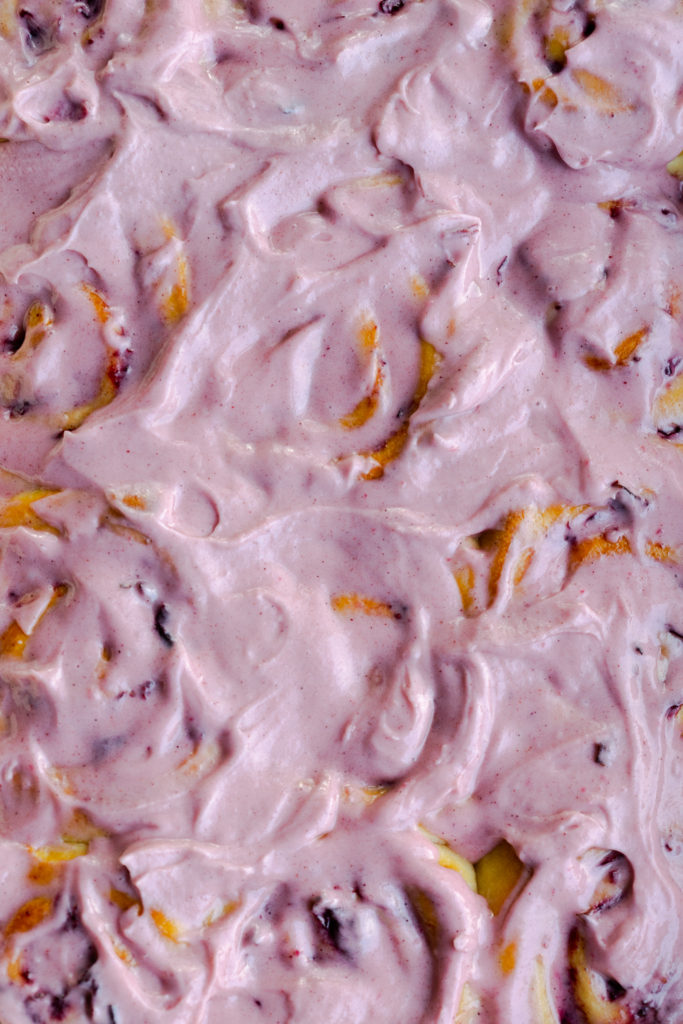 Cranberry Mascarpone Icing on rolls