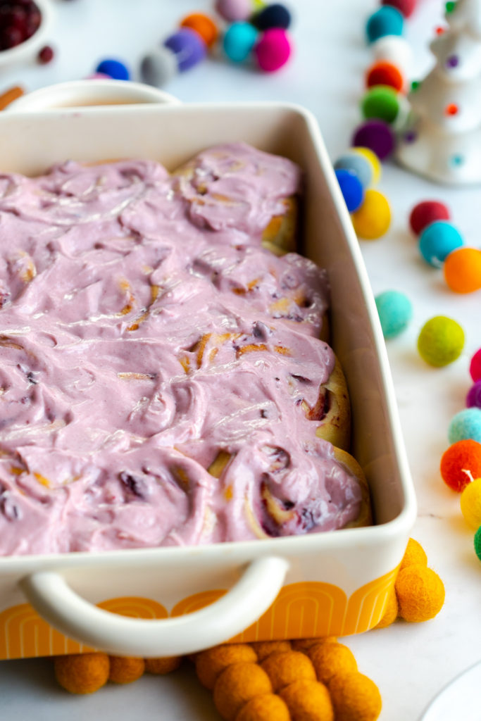 Cranberry Rolls with Mascarpone Icing