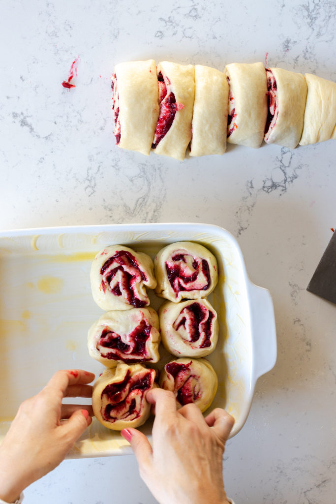 Rolling sweet rolls step 9