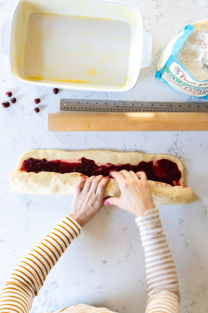 Rolling sweet rolls step 6
