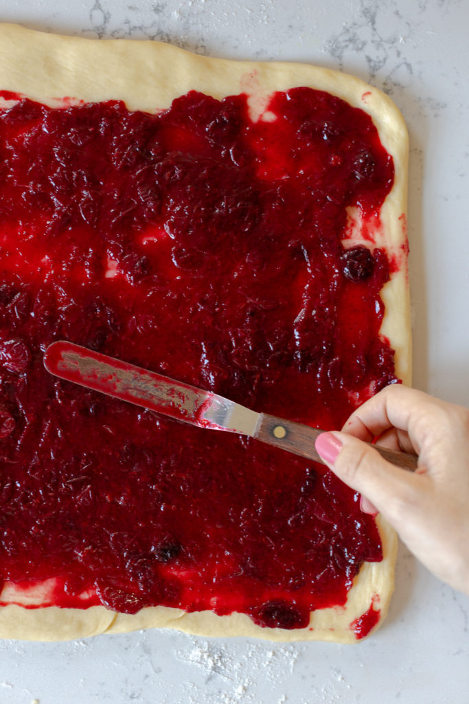 Shaping Cranberry Rolls Step 4