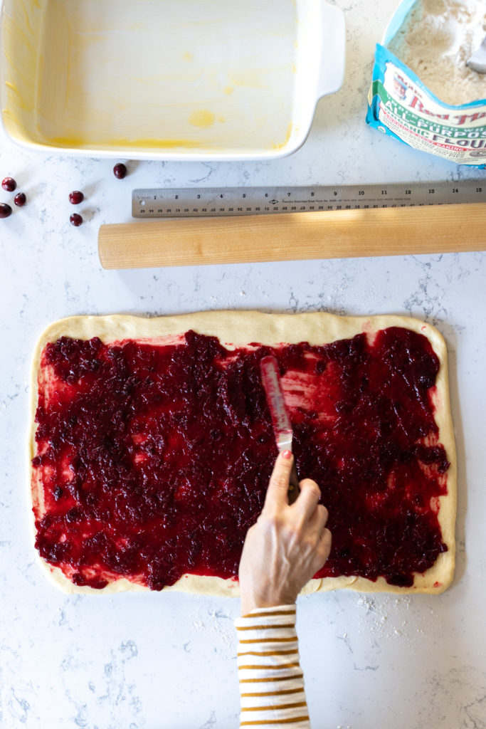 Shaping Cranberry Rolls Step 4