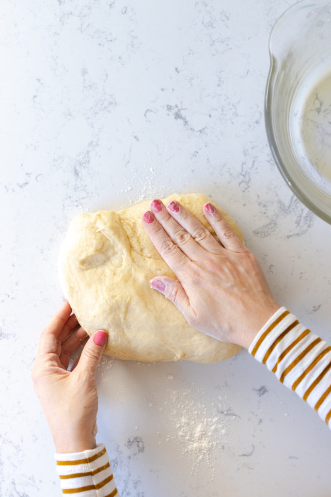 step 1 to shaping a boule