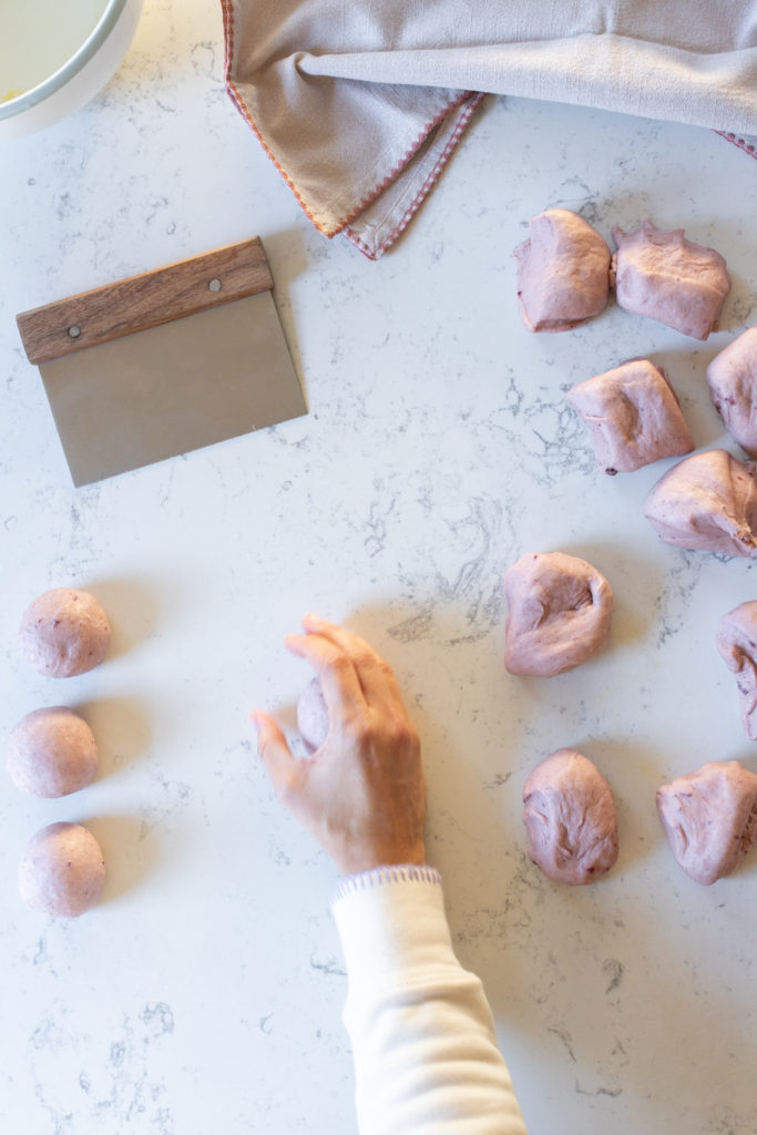 Shaping dinner rolls
