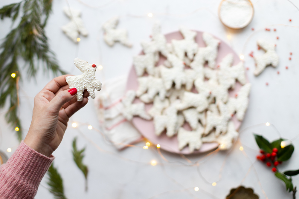 Reindeer Animal Cookies flying