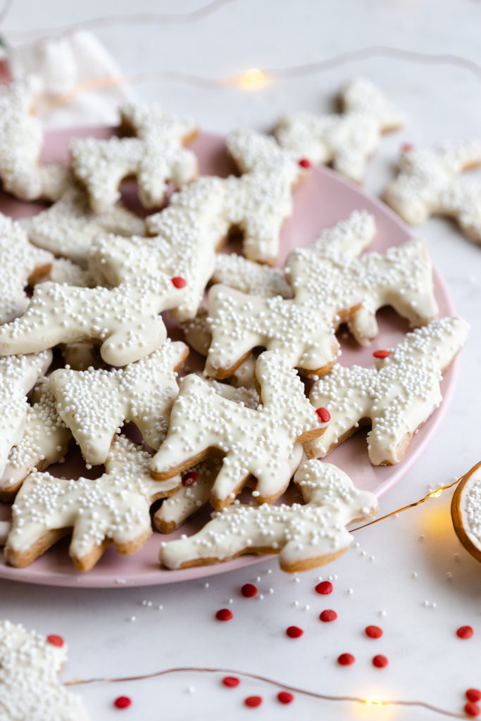White Chocolate dipped Reindeer Animal Cookies