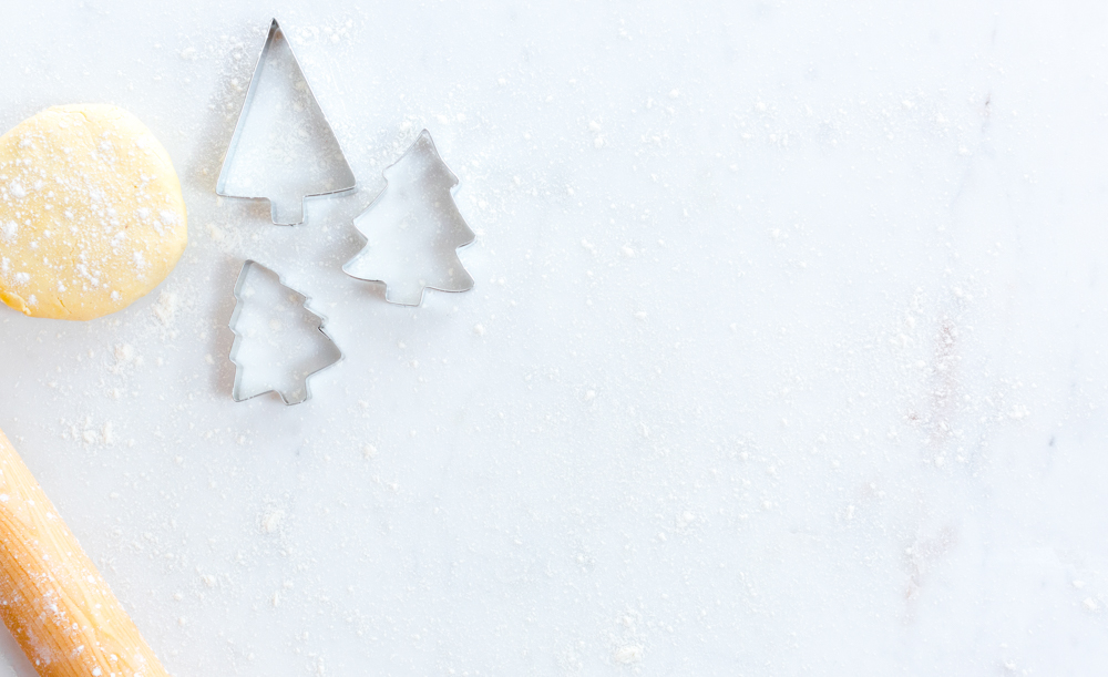 Rolling out the Vanilla Sugar Cookie Trees