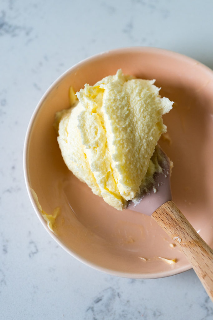 creamed butter and sugar