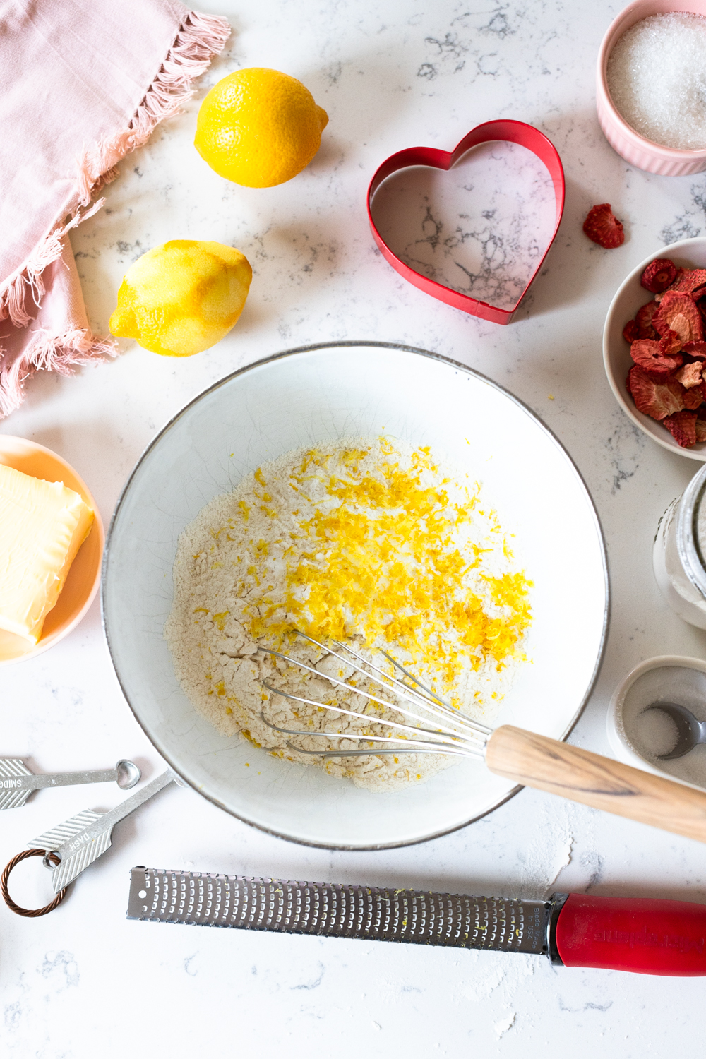 Glazed Strawberry Lemon Heart Cookie ingredients
