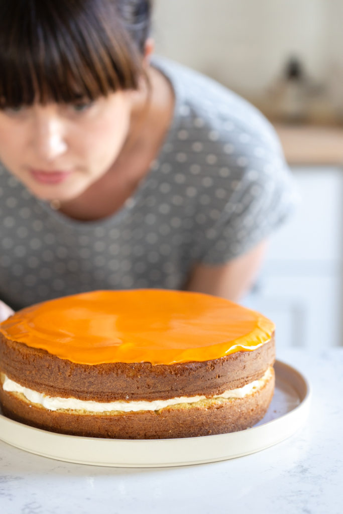 checking on that White Chocolate Orange Ganache