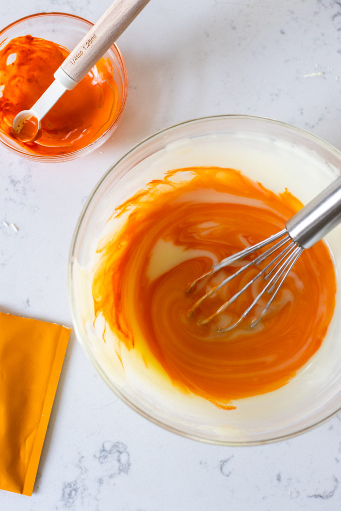 whisking White Chocolate Orange Ganache
