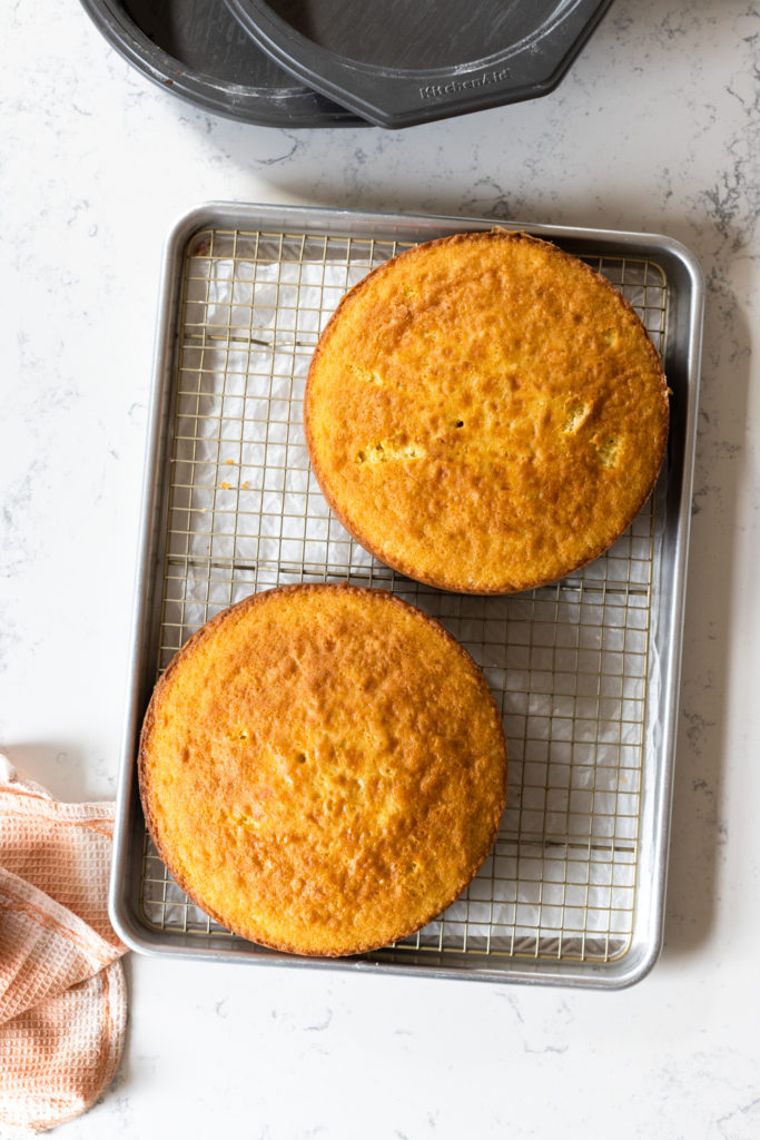 Orange Yellow Cakes cooling