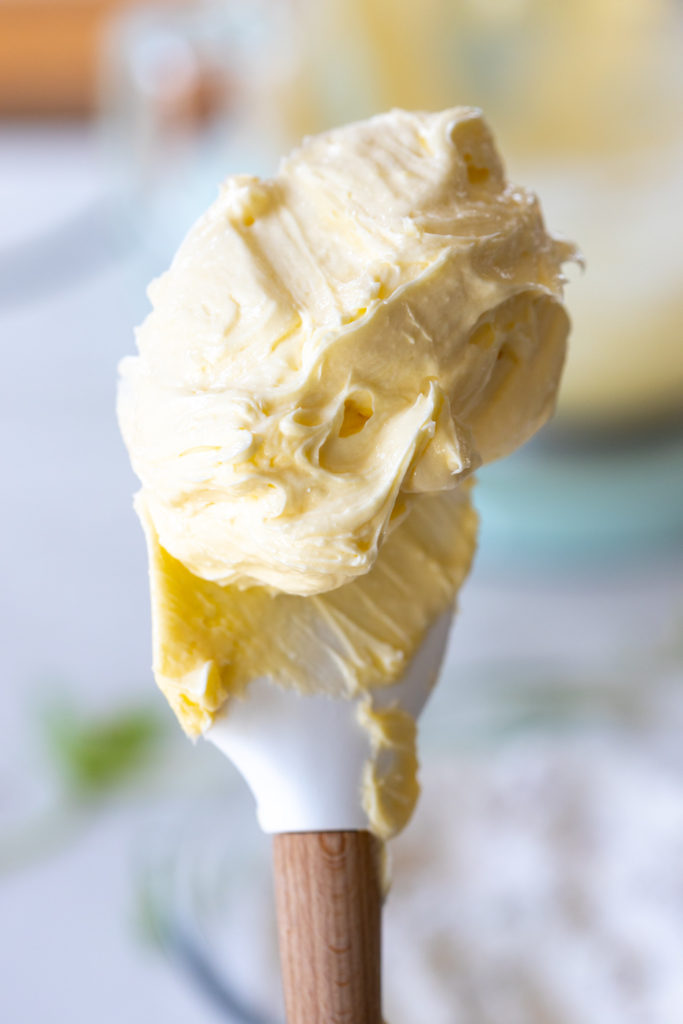 creamed butter, olive oil and sugar