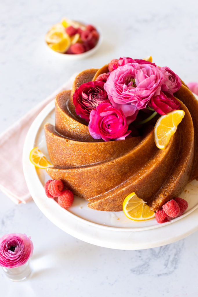 Meyer Lemon St. Germain Bundt Cake