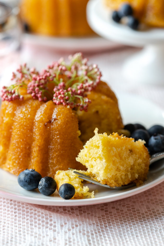 Meyer Lemon St. Germain Bundtlette bite