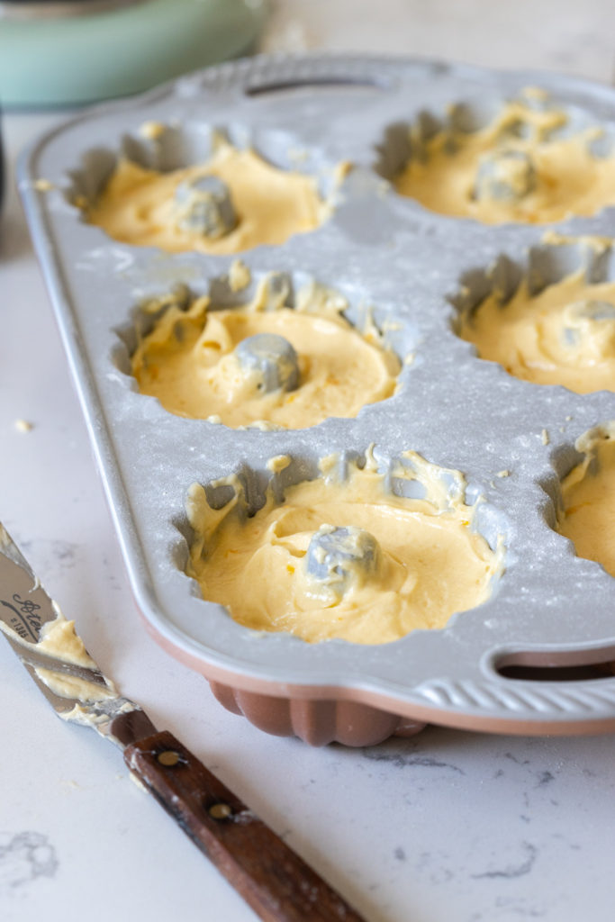 filled bundtlette pan