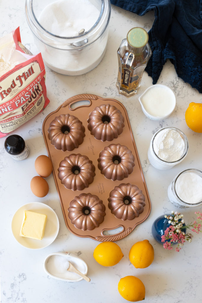 Mini Bundtlette Pan and ingredients