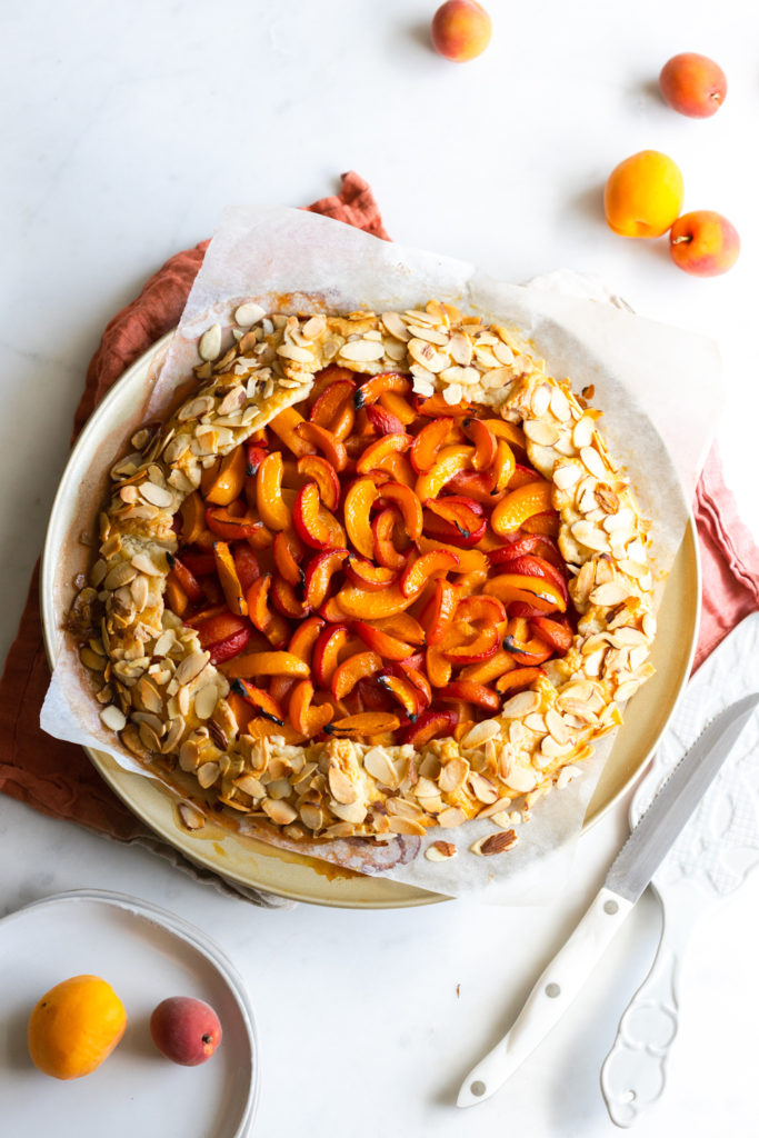 Apricot Almond Galette with Cream Cheese Crust cooling