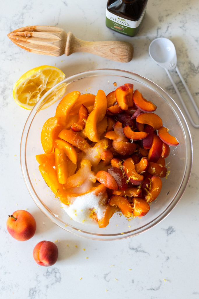 Apricot Almond Galette with Cream Cheese Crust filling