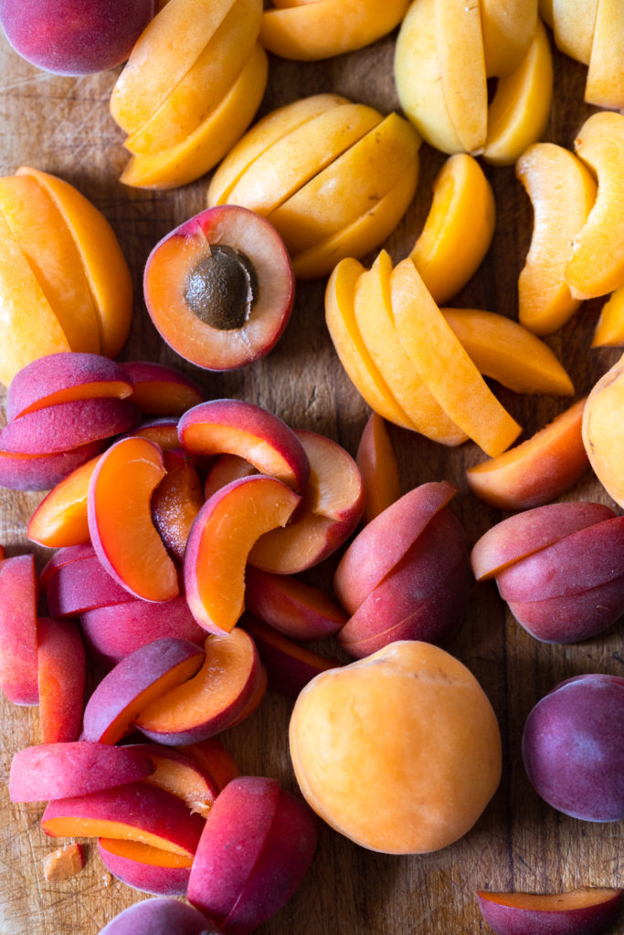 red and golden apricots
