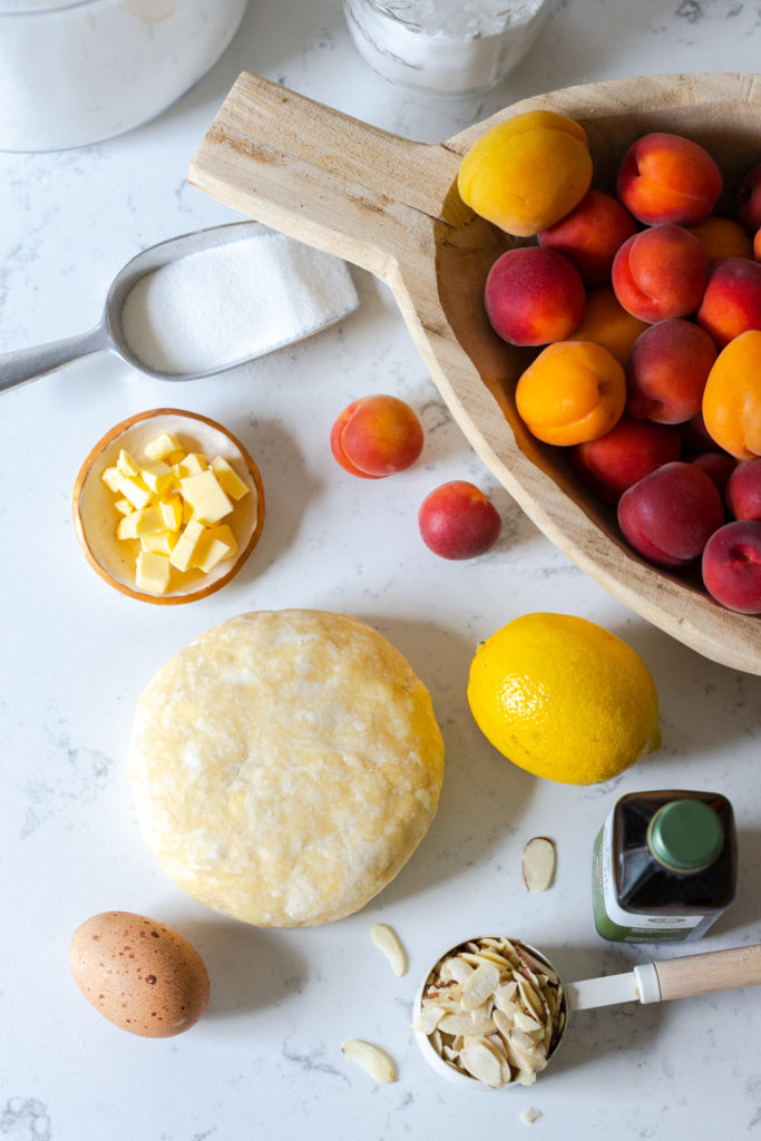 Apricot Almond Galette with Cream Cheese Crust ingredients