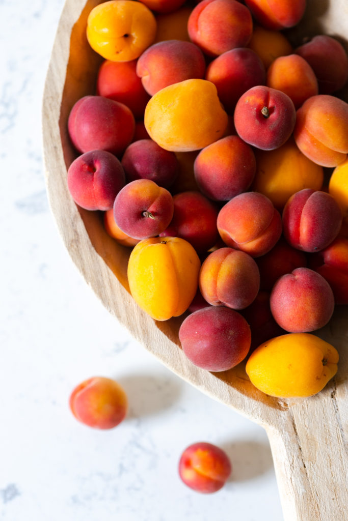 red and golden apricots