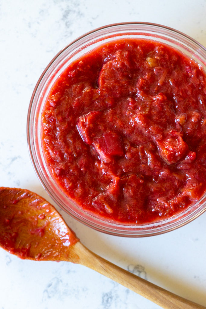 Rhubarb Raspberry Ginger Compote