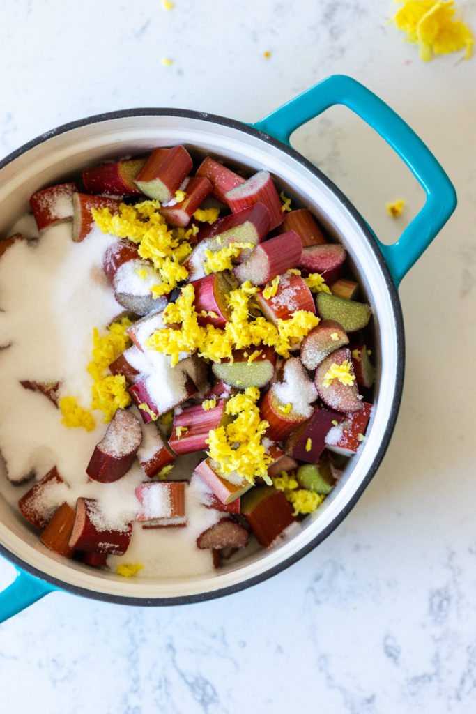 Rhubarb Raspberry Ginger Compote ingredients