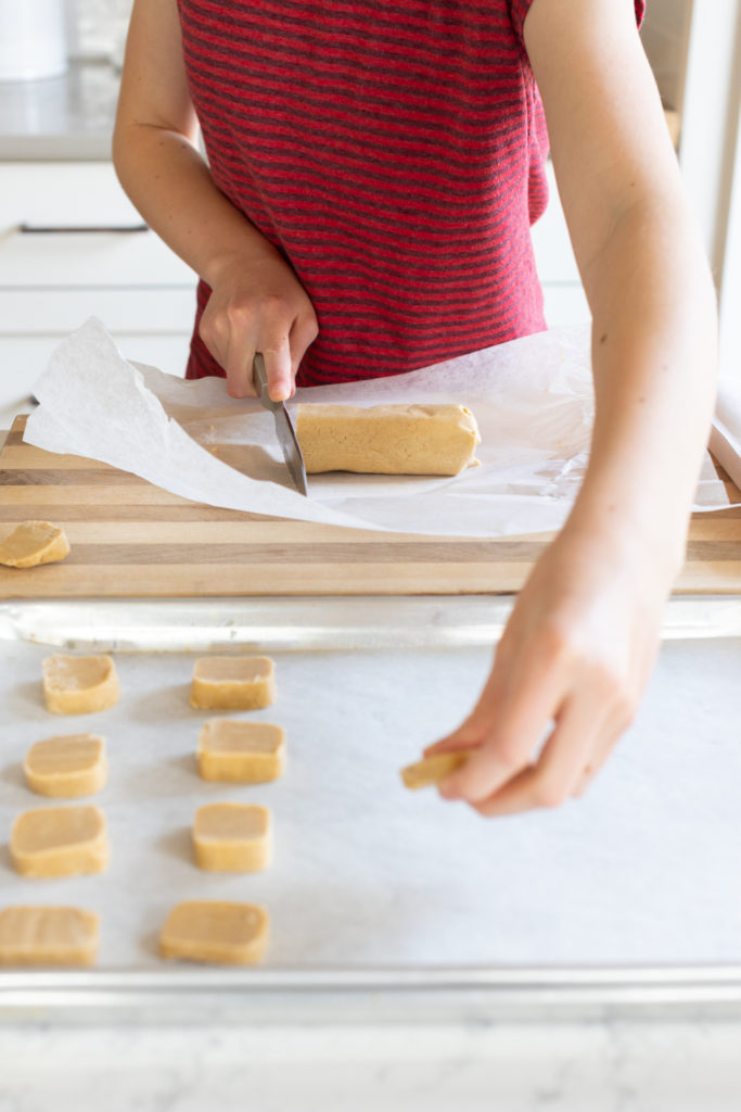 Snickerdoodle Shortbread Cookies pre-baked