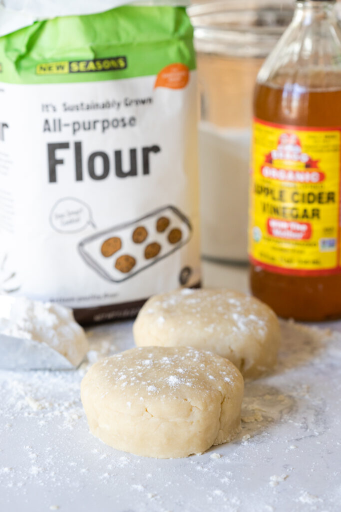 Apple cider vinegar pie crust discs
