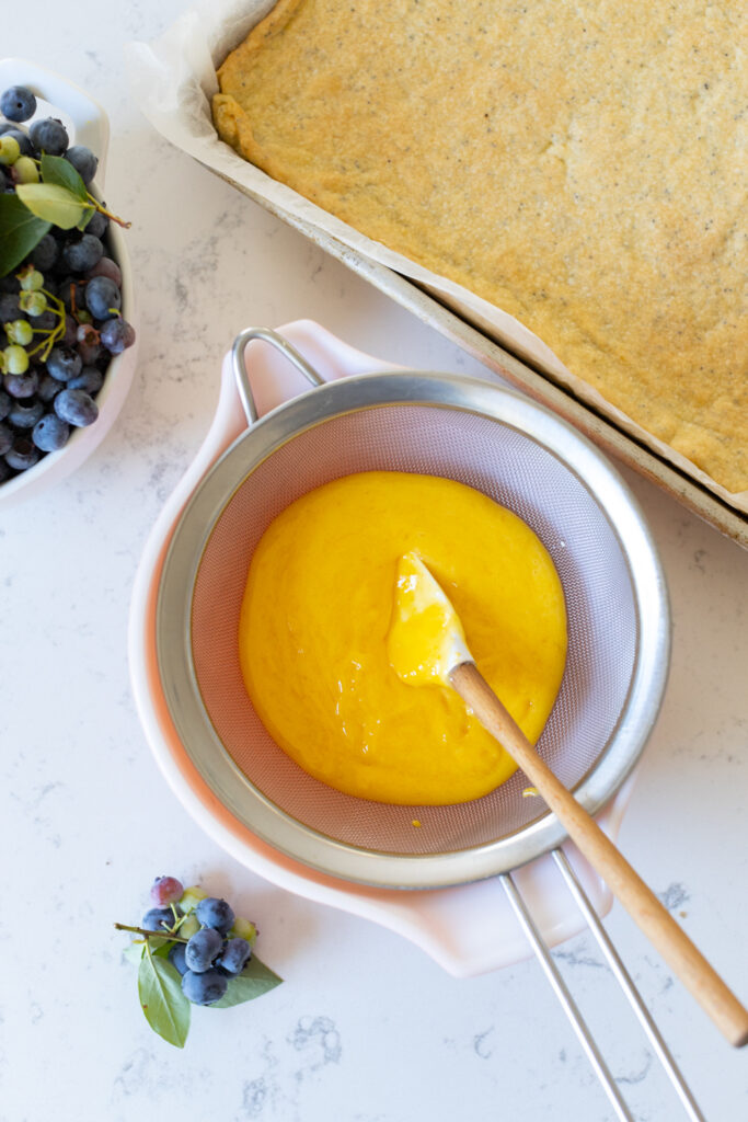Straining Lemon Curd
