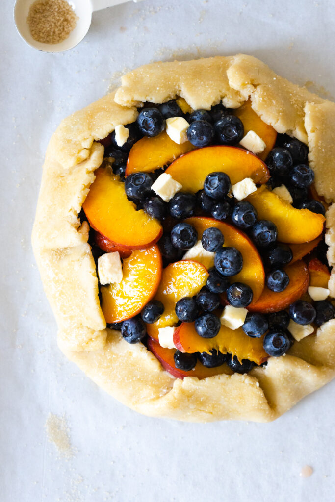 Blueberry Peach Galette - pre-bake