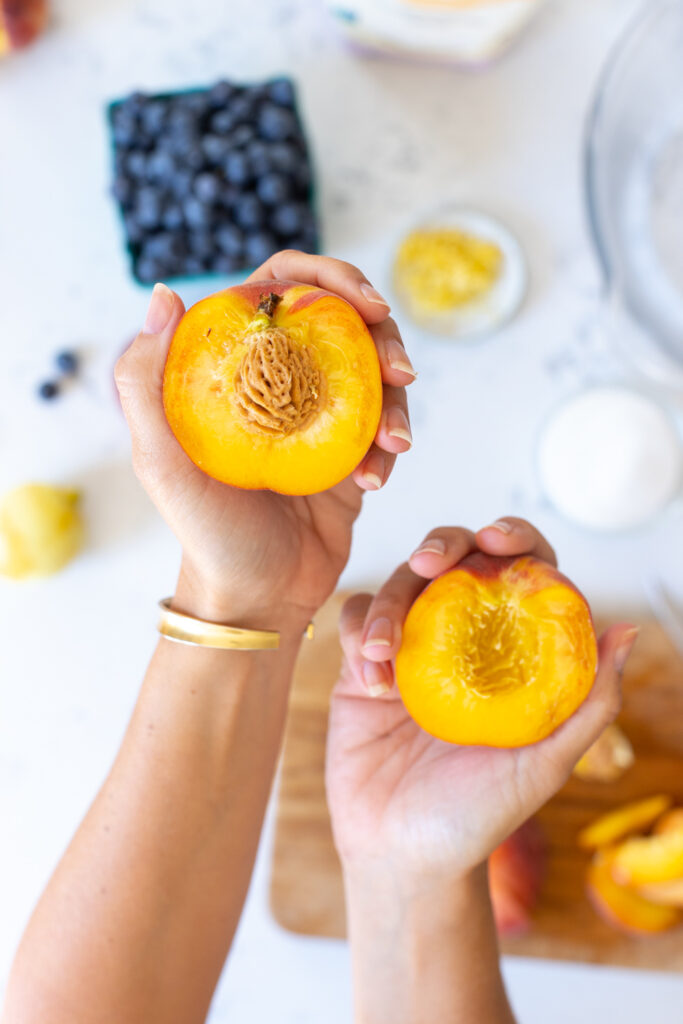 Fresh picked peaches