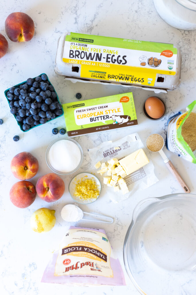 Blueberry Peach Galette ingredients