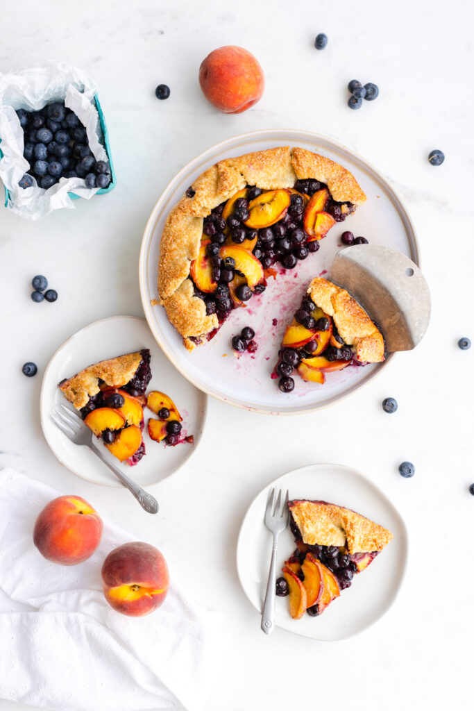 Serving the Blueberry Peach Galette