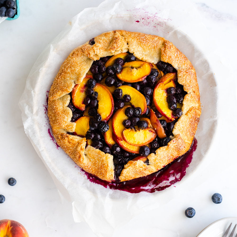 Blueberry Peach Galette by Baking The Goods