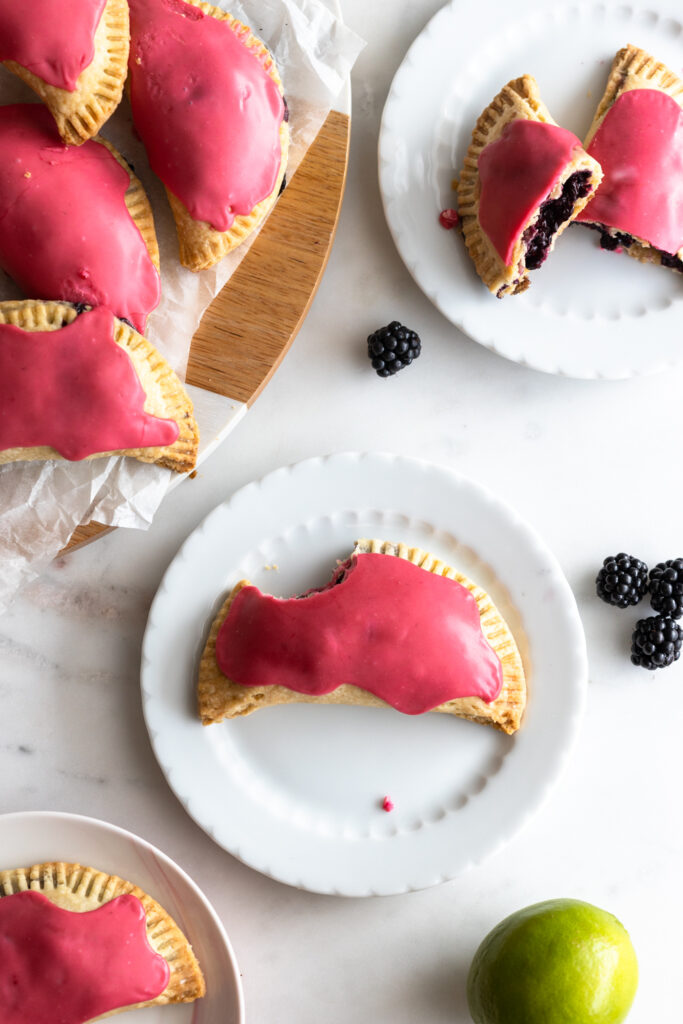 Blackberry Lime Hand Pie bite