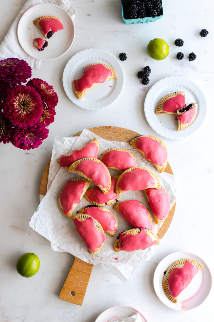 batch of Blackberry Lime Hand Pies
