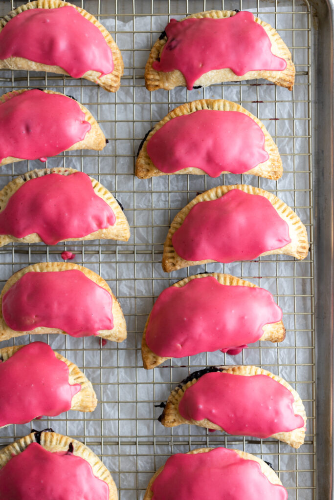 Blackberry Lime Hand Pies setting