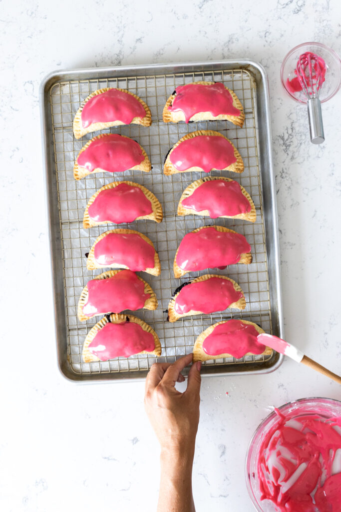 Glazing Blackberry Lime Hand Pies