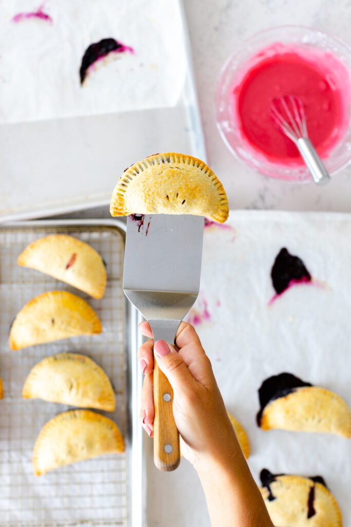 Blackberry Lime Hand Pie cooling