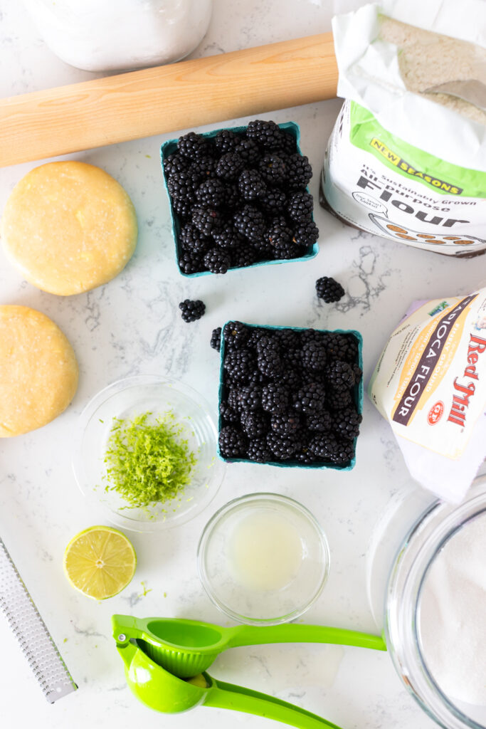 Blackberry Lime Hand Pie ingredients