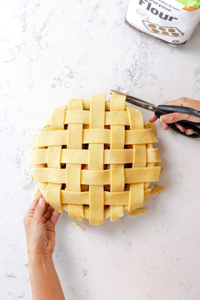 pie top weave step 13