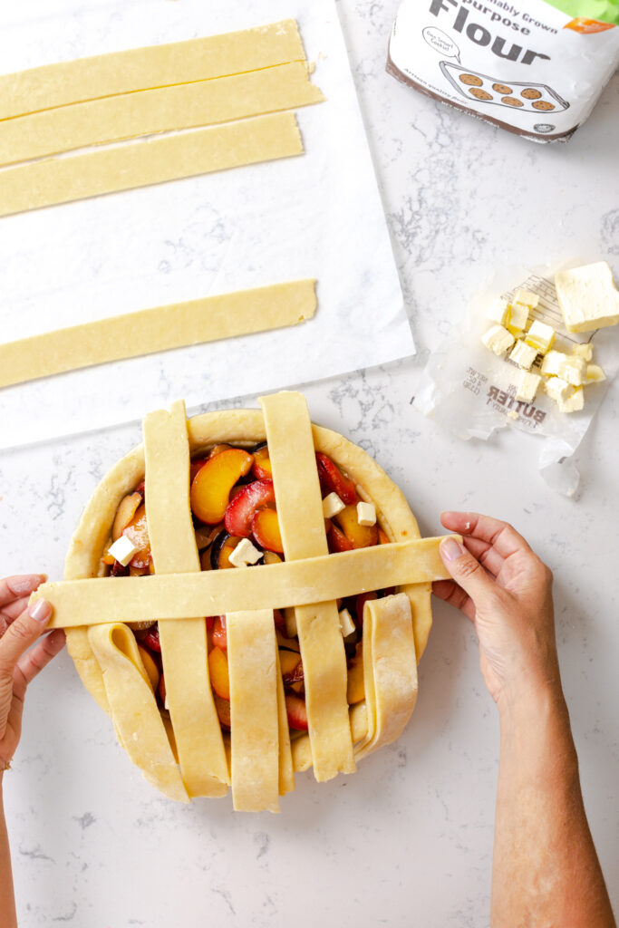 pie top weave step 4