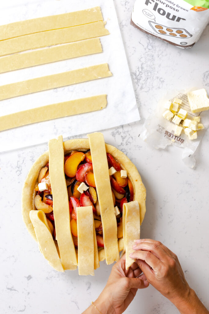 pie top weave step 3