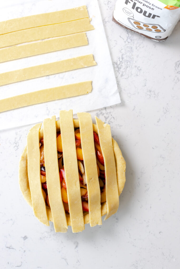 pie top weave step 2