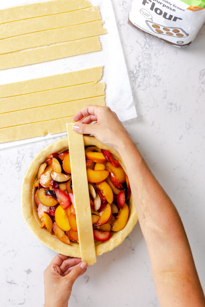 pie top weave step 1