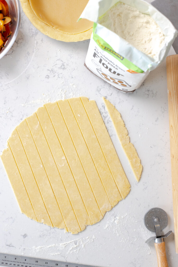 pie dough strips