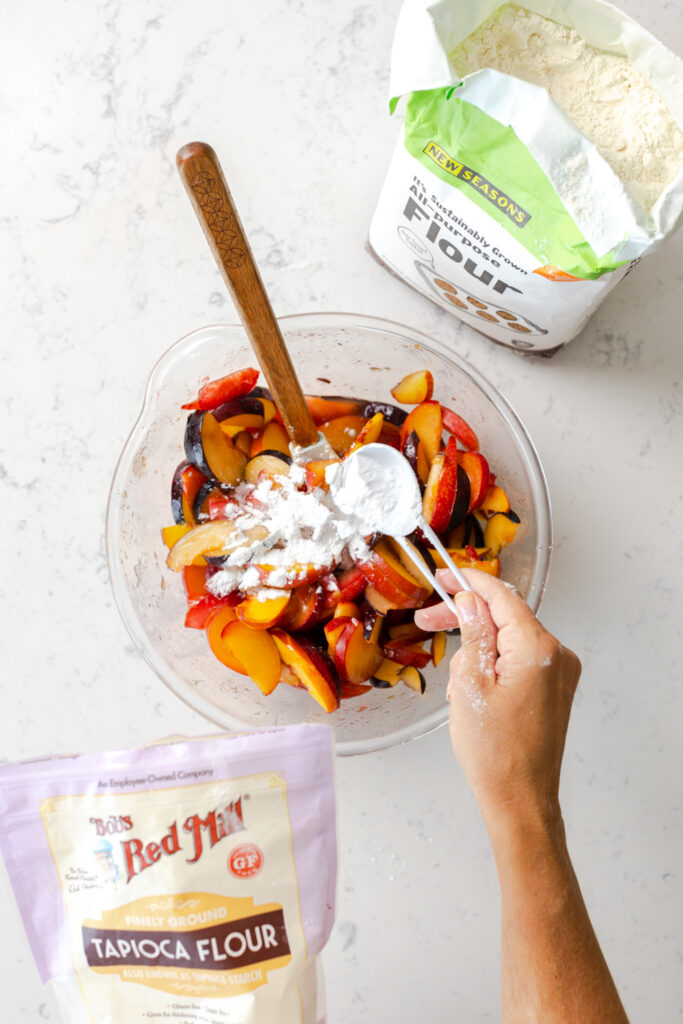 stone fruit pie filling with tapioca flour