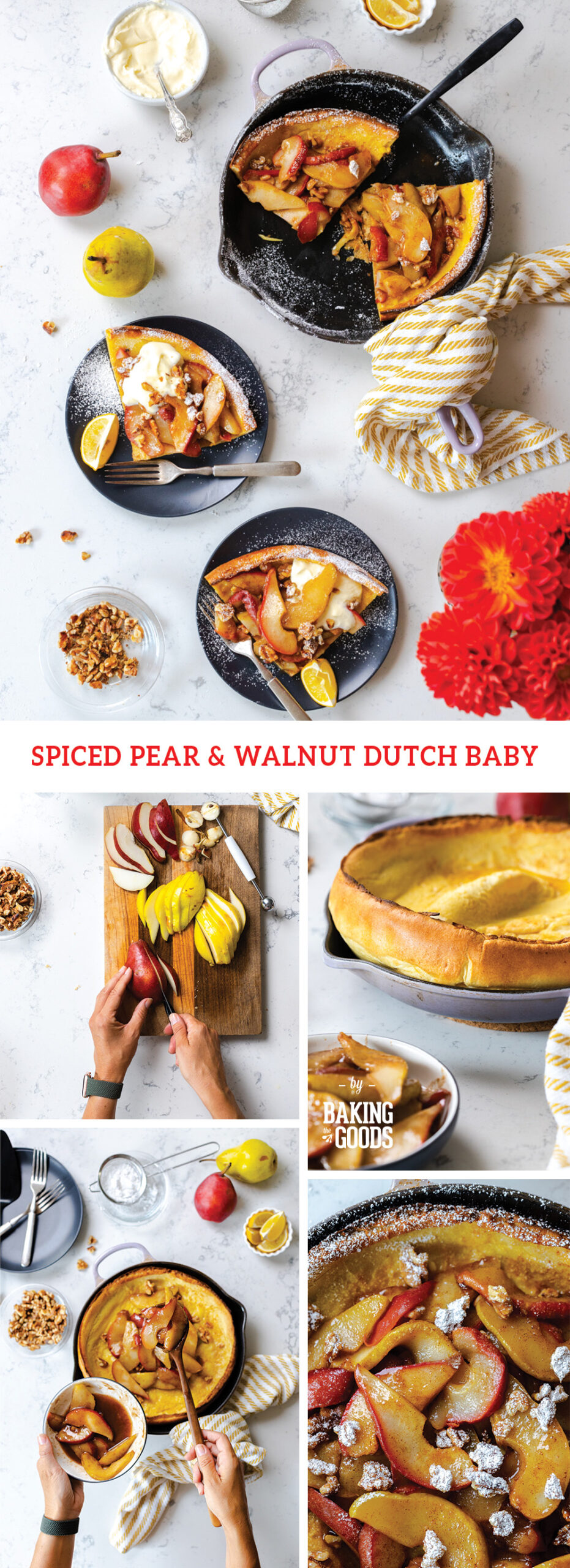 Spiced Pear & Walnut Dutch Baby by Baking The Goods